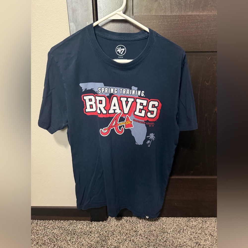 Atlanta Braves Spring Training T Shirt Size Medium Navy Blue ‘47 Brand